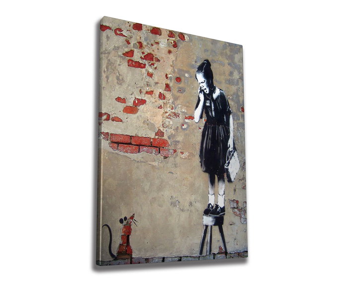 Wallity WY23 Banksy Lienzo Decorativo Enmarcado 50 x 70 cm Wallity WY23 Banksy Lienzo Decorativo Enmarcado 50 x 70 cm